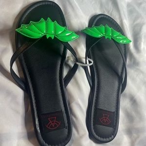 Green Batty Sandals